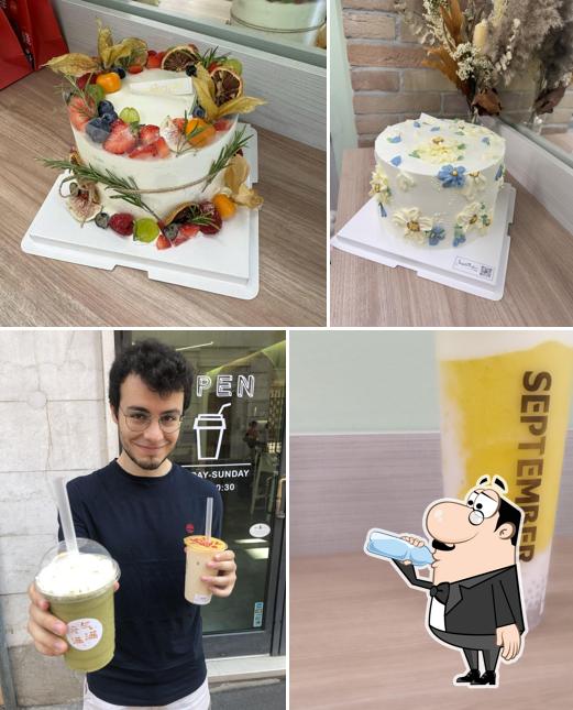 September bubble tea & cake九月 si caratterizza per la bevanda e cibo