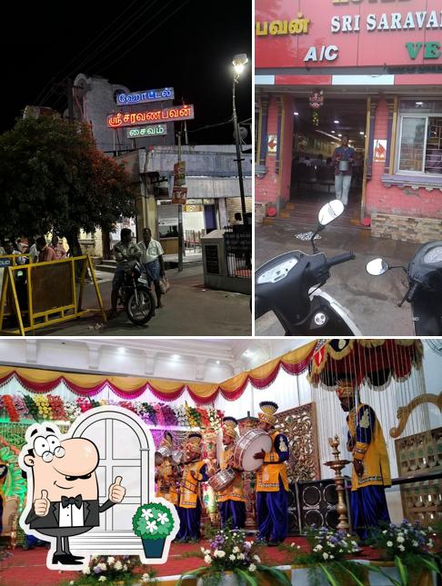 You can get some fresh air outside Hotel Sri Saravana Bhavan Restaurant