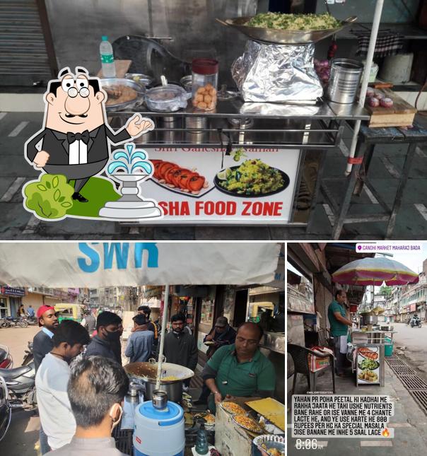 The restaurant's exterior and food