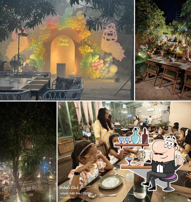 Take a seat at one of the tables at Merasa