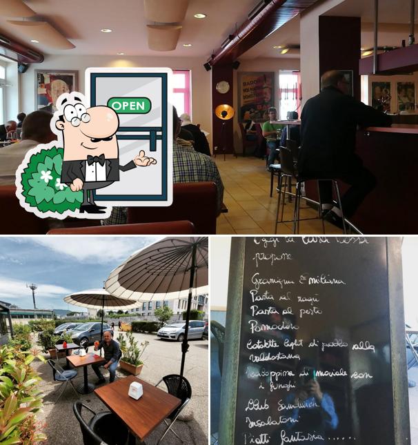 Tra le diverse cose da Bar Casa Rossa si possono trovare la esterno e interni