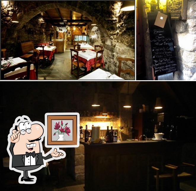 Tra le diverse cose da La Chimera Ristorante - Pizzeria si possono trovare la interni e lavagna