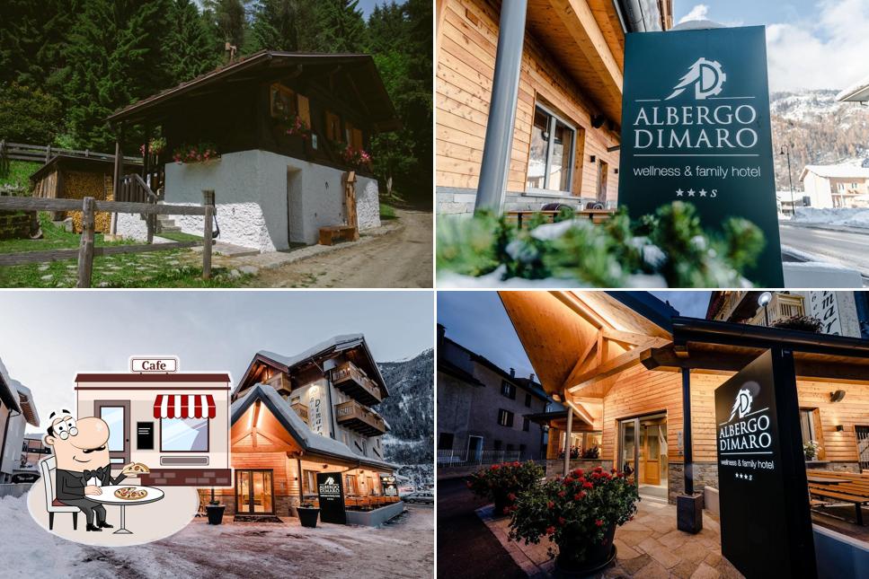 Puoi goderti l'aria fresca da seduto all'esterno di Albergo Dimaro Welness & Family Hotel