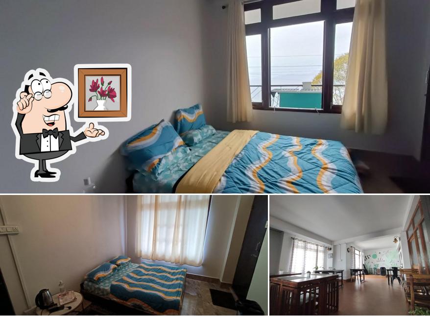 Take a seat at one of the tables at EJ's Frontyard