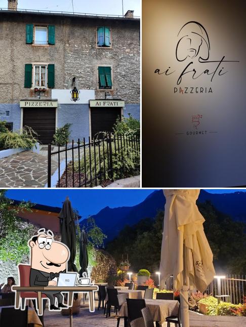 Gli interni di Osteria Ai Frati