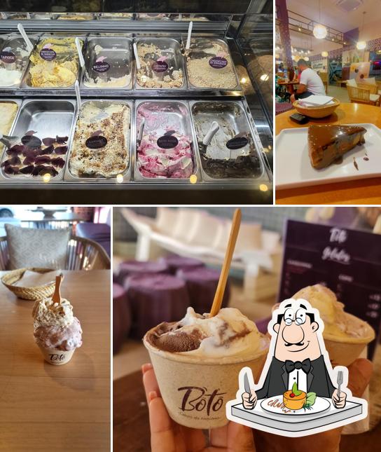 Comida em Boto Gelato Concept Store