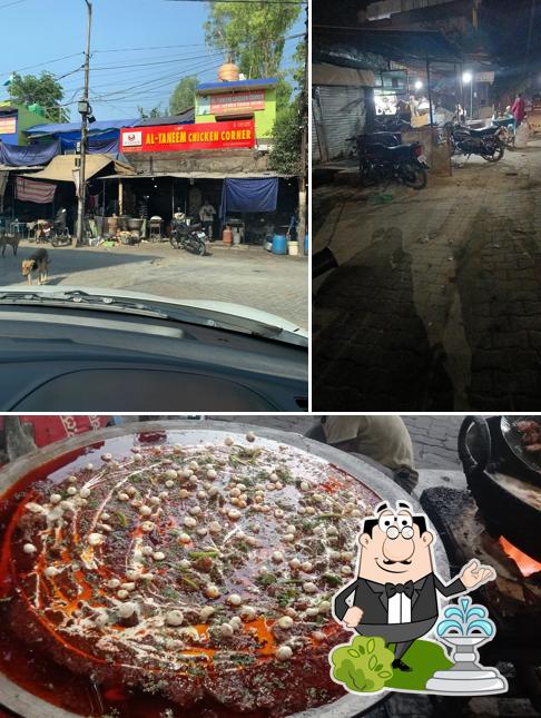 The restaurant's exterior and food