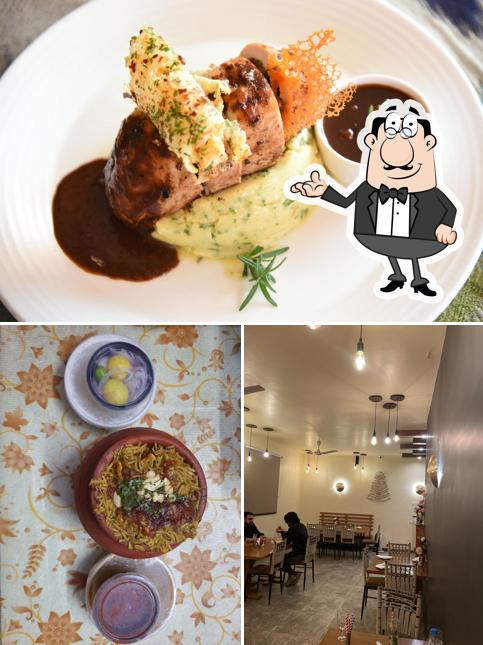 The picture of Vedas Earth Bistro’s interior and food