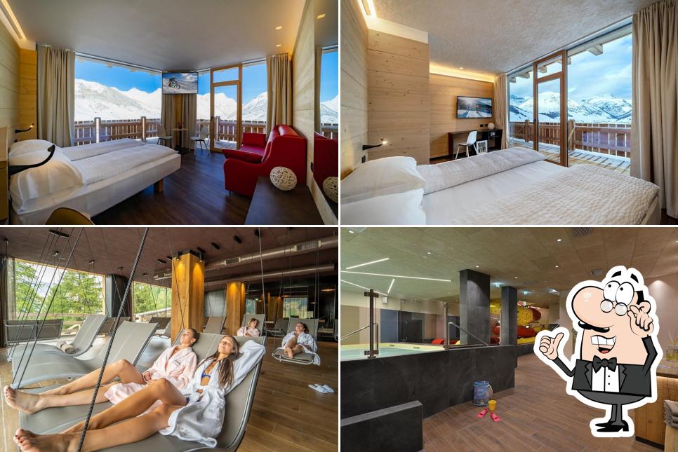 Gli interni di Alpen Resort Bivio