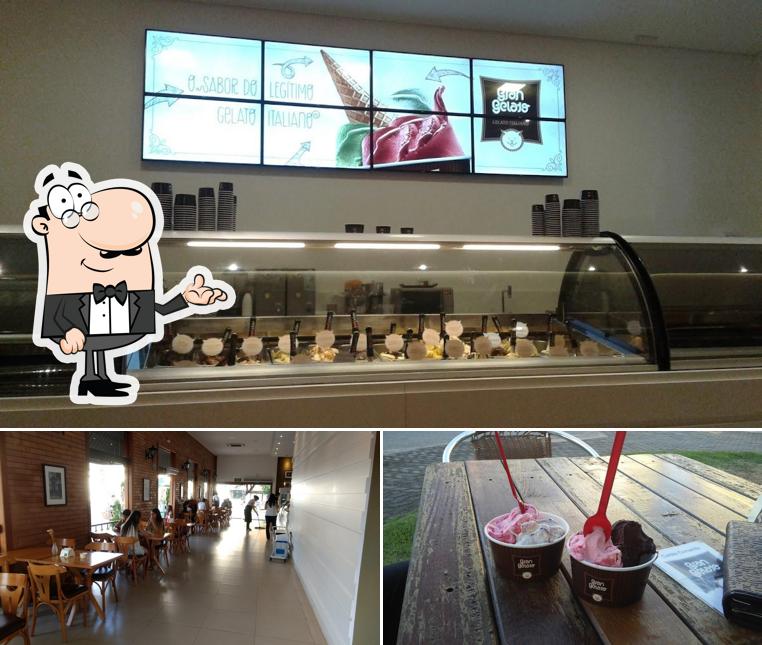 Esta é a foto apresentando interior e comida no Gran Gelato