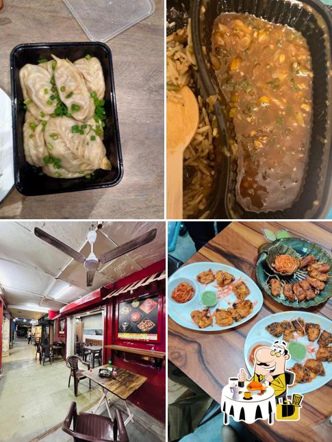 Check out the picture displaying food and interior at Indie Cloud