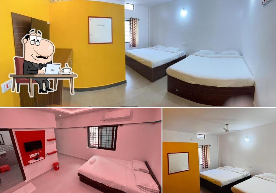 Take a seat at one of the tables at The Village County Resort