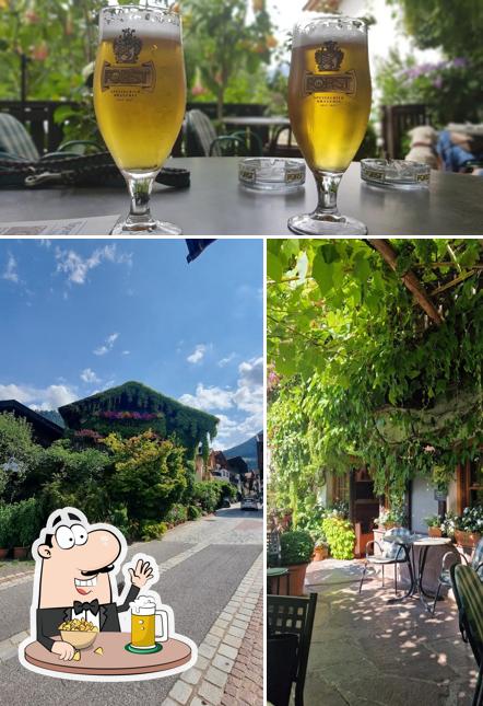 Puoi goderti un rinfrescante bicchiere di birra chiara o scura