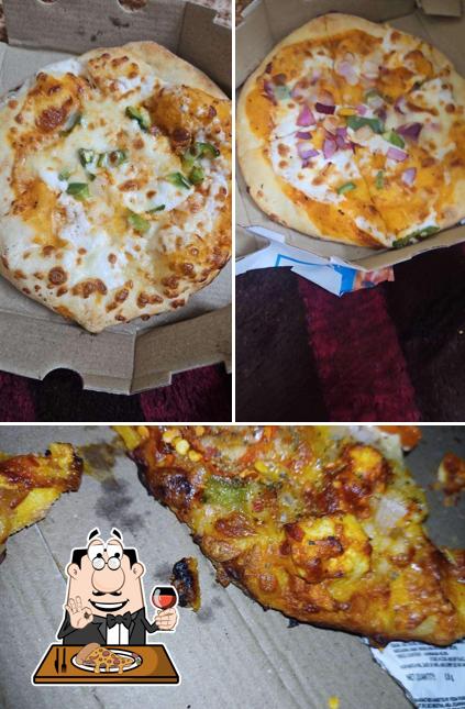 Get pizza at Burger Brand