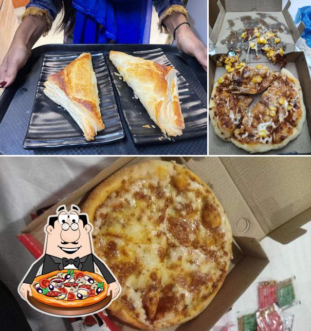 Pick various types of pizza
