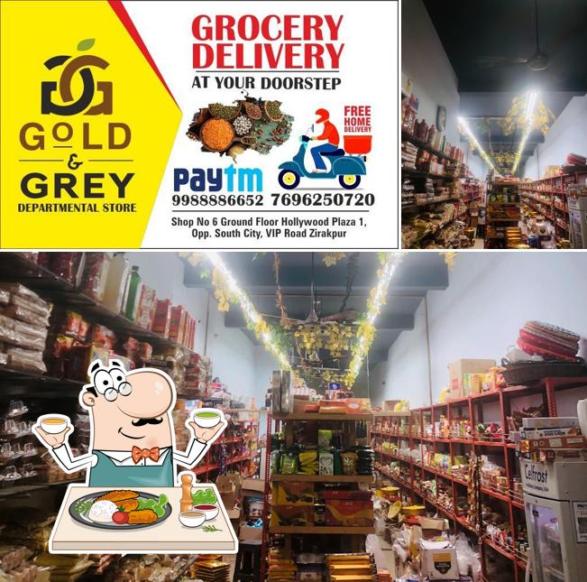 Food at Gold & Grey departemental store