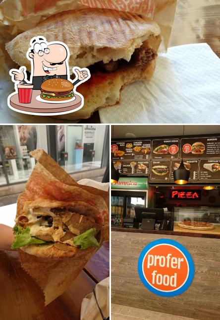 Ordina un hamburger a Profer food