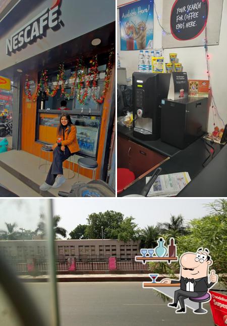 The image of interior and exterior at Nescafe