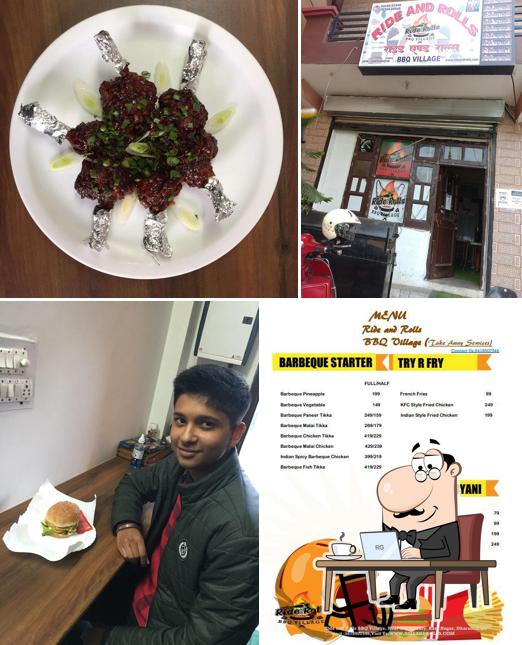 The interior of Ride and Rolls BBQ Village