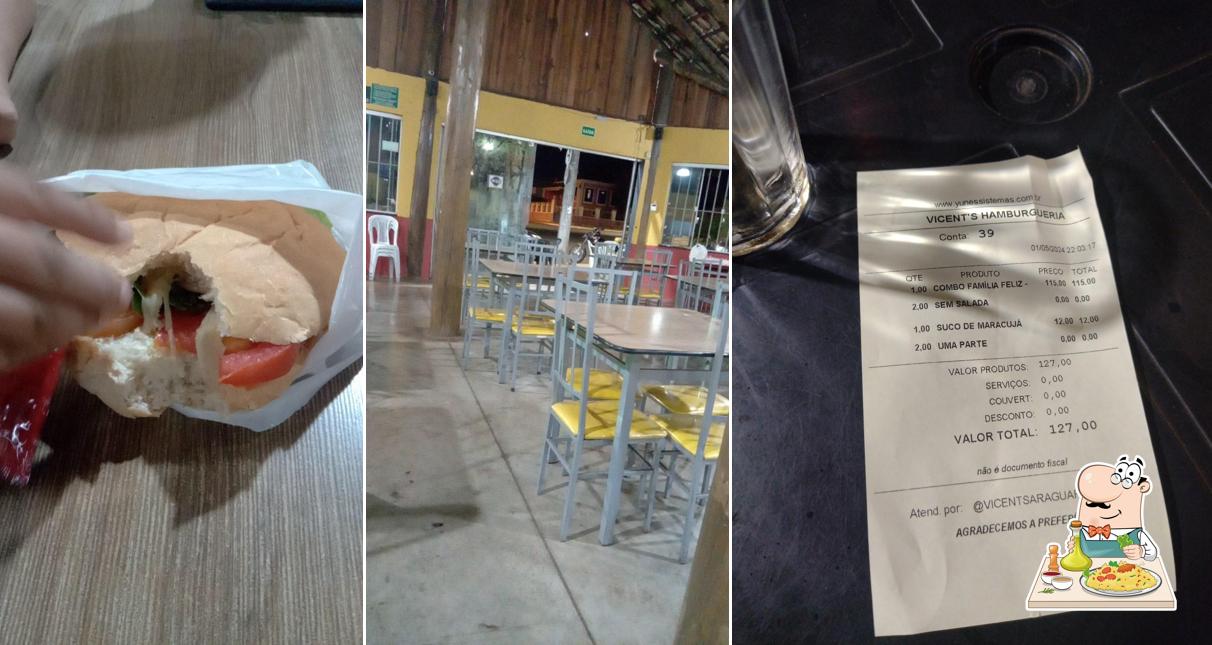 Comida em Vicent's Hamburgueria