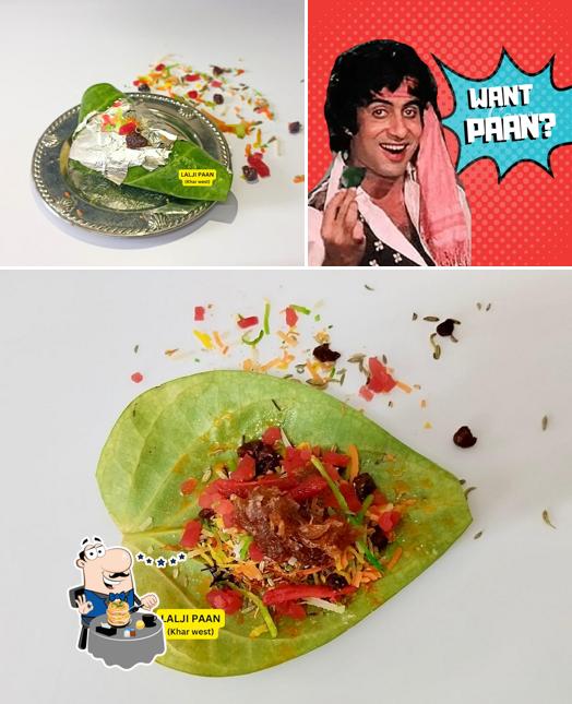 This is the picture showing food and interior at Lalji Paan