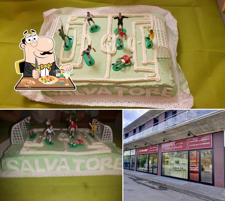 Dai un’occhiata alla foto che mostra la cibo e esterno di Pasticceria Le Piramidi