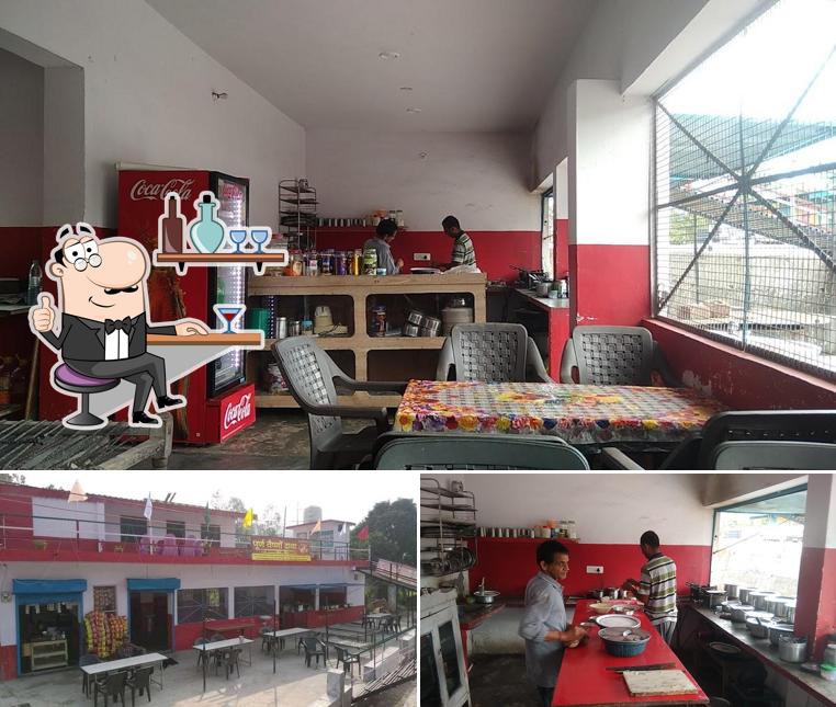 The interior of Puran Vaishno Dhaba
