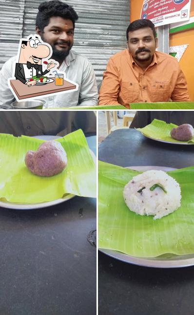 Check out the photo displaying food and beverage at Om Velan Mess