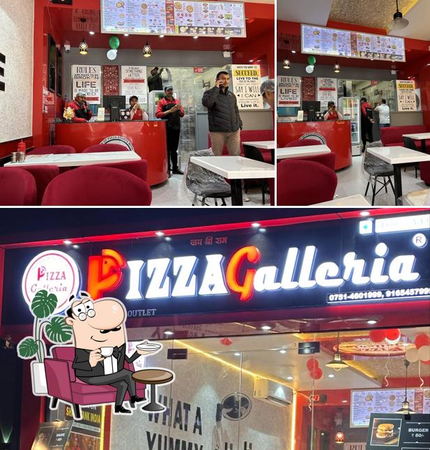 The interior of Pizza Galleria Gwalior