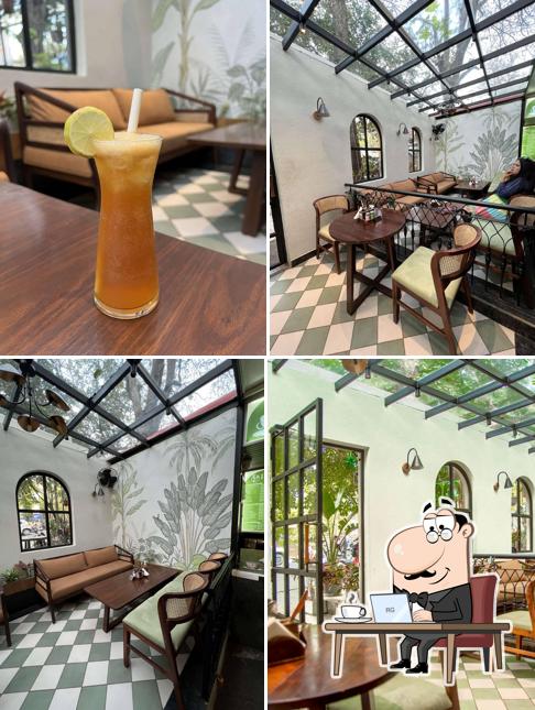 Take a seat at one of the tables at Freesia Cafe & Patisserie