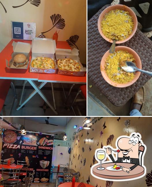 Food at Spicy cafe and Samarth Bhangar pet chats