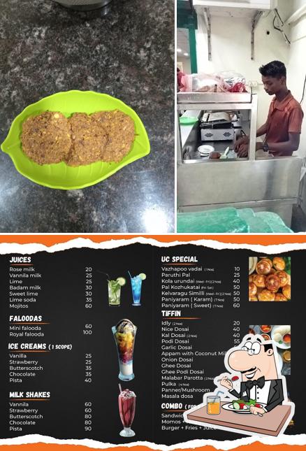 The restaurant's food and beverage