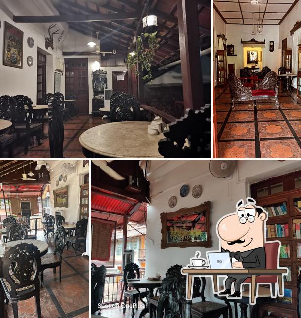 Take a seat at one of the tables at The Verandah Restaurant