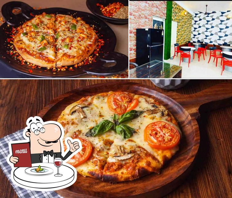 This is the photo displaying food and interior at 13 Downtown pizza