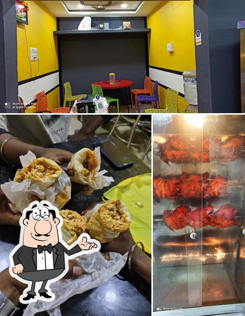 Take a seat at one of the tables at THENI CHICKEN SPOT