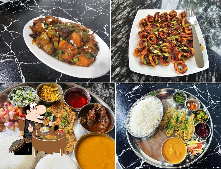 Food at Midas touch bar and restaurant