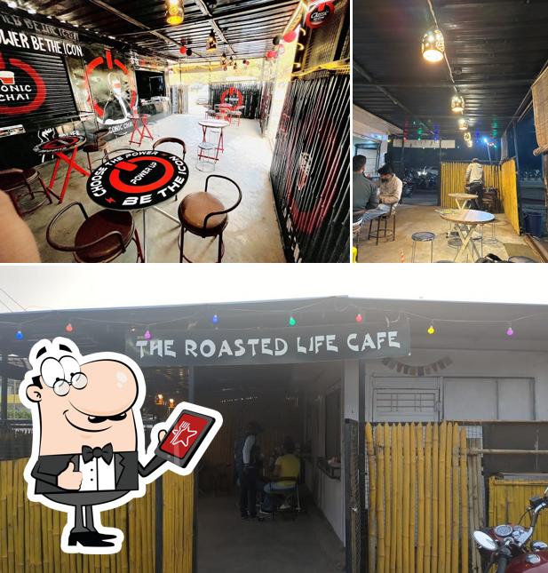 The image of The Roasted Life Cafe’s exterior and interior