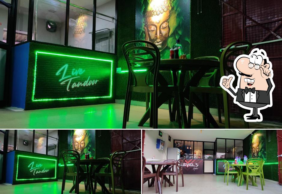 Take a seat at one of the tables at Level 5 Kitchen