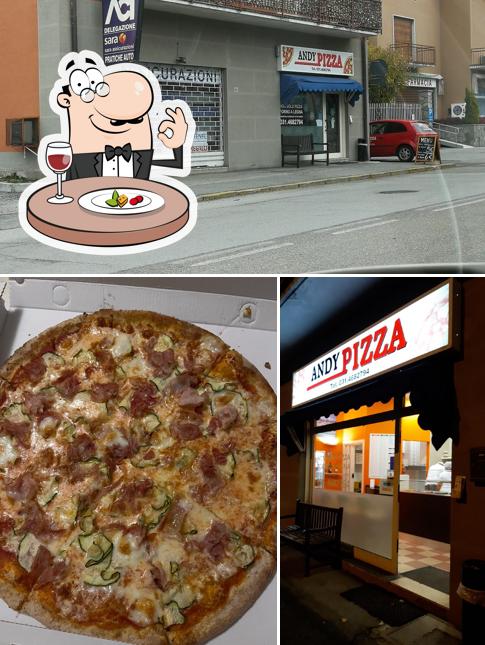 Andy Pizza si caratterizza per la cibo e interni