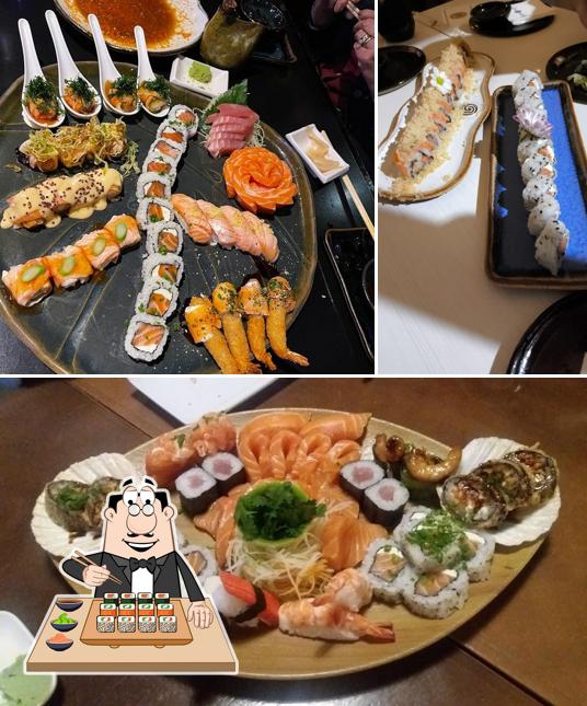 Sushi é um popular refeição originário do Japão