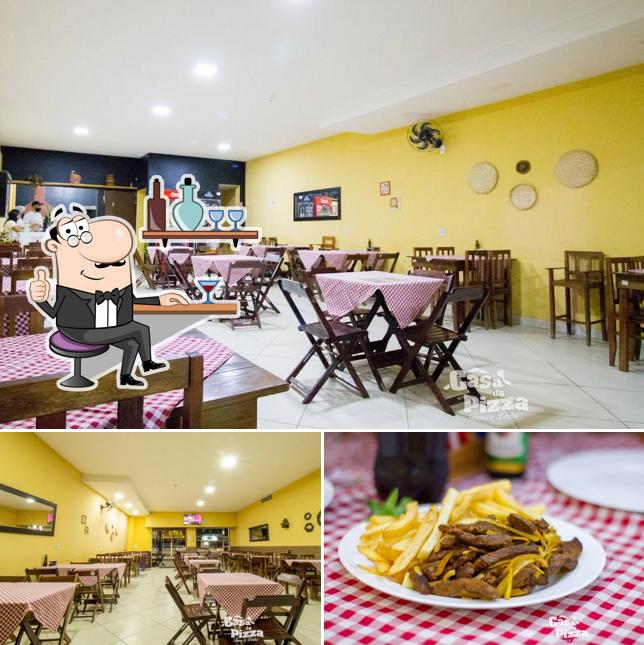 O interior do Casa da Pizza