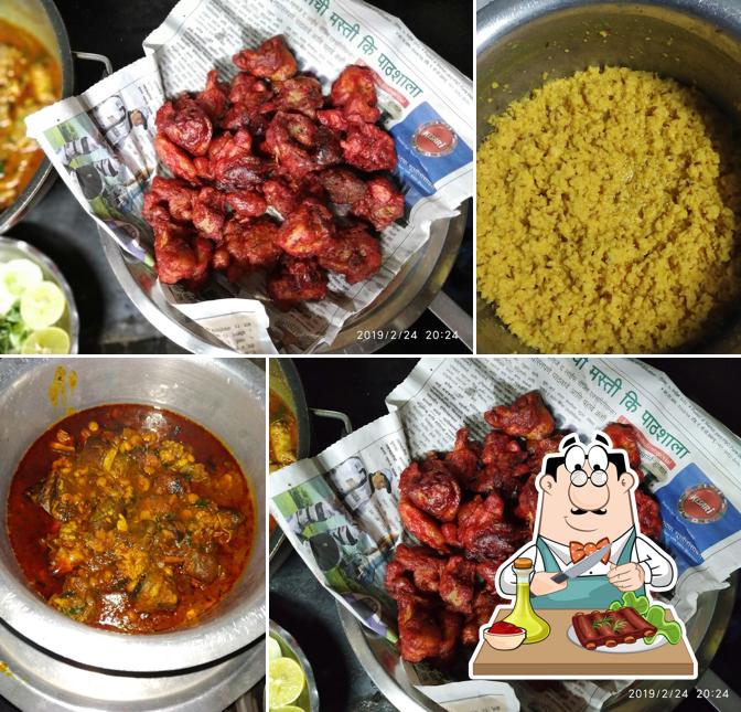 Order meat dishes at Gajanan Hotel And Juice Center