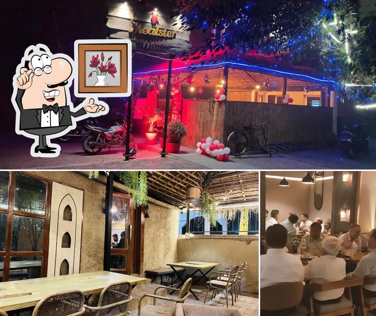 Meatster Cafe and Barbeque is distinguished by interior and exterior
