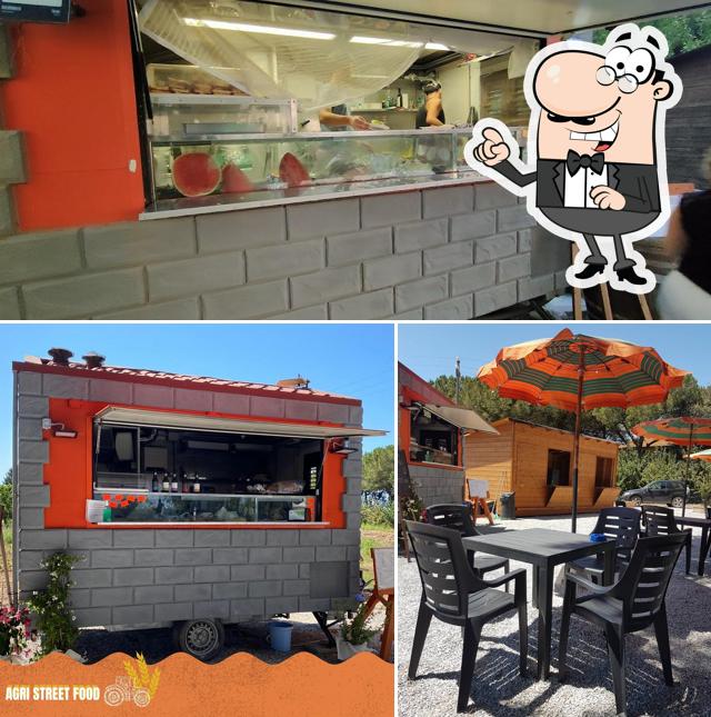 Guarda la immagine che raffigura la esterno e interni di Agri Street Food Mortelliccio