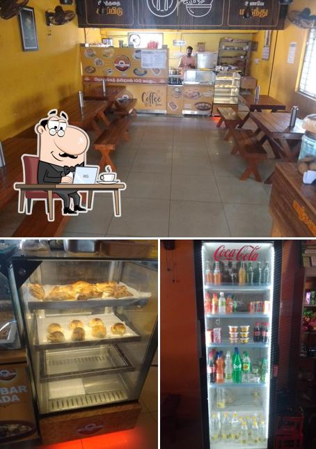 The interior of Sambar Vada Restaurant & Cafe