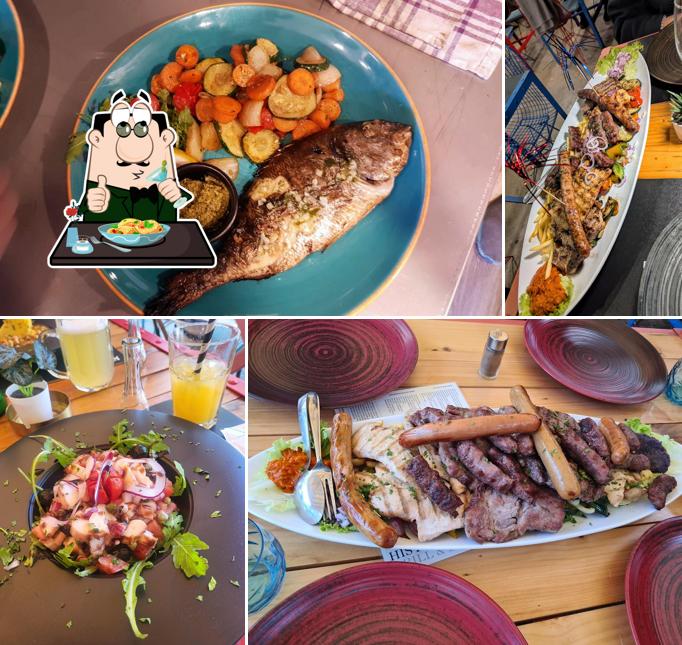 Ceviche al Downtown Grill Split steak & seafood
