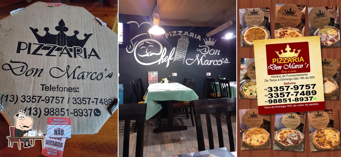 O interior do Pizzaria Don Marco's