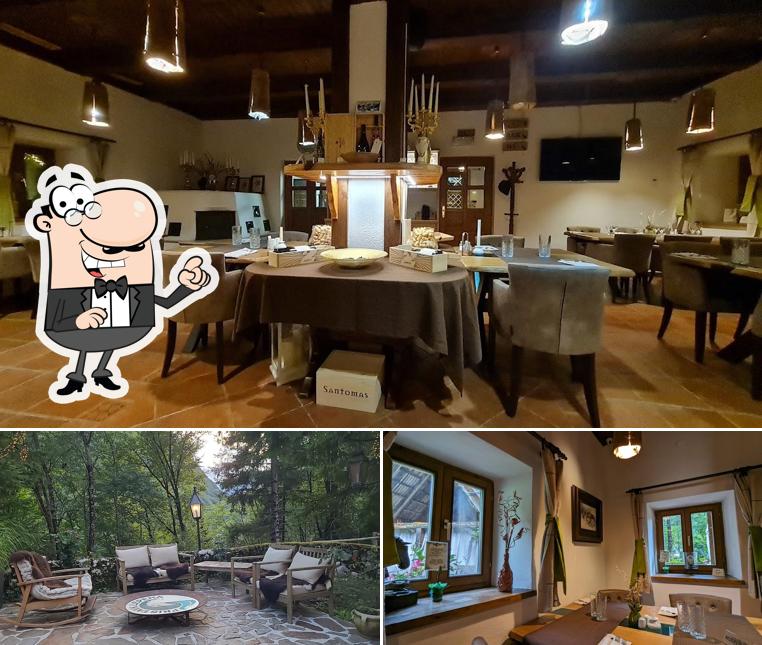 Dai un'occhiata agli interni di Restavracija Pristava Lepena