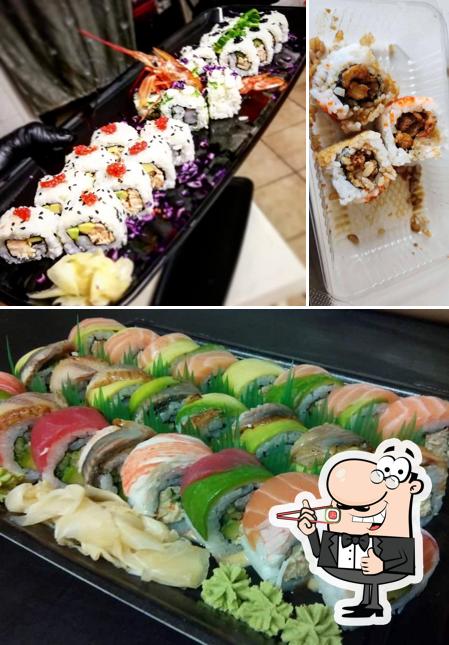 Sushi rolls are served at Shiso