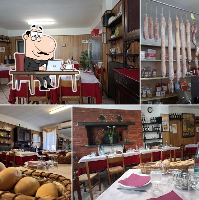 Gli interni di Trattoria Rioscone